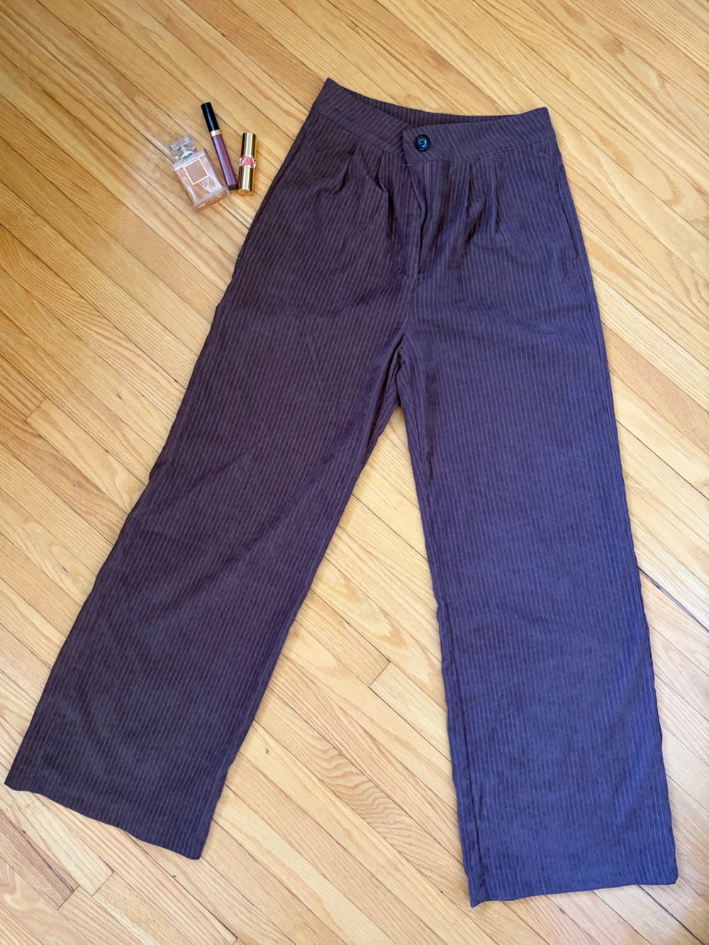 Women's Wide-Leg Pants in Dark Brown